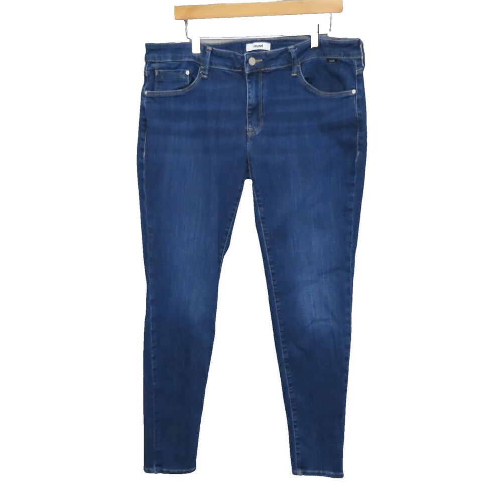 Mavi Jeans Alexa Womens 34 Mid Rise‎ Skinny Denim Stretch Cotton Blend Dark Wash - Picture 2 of 13